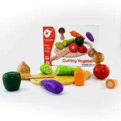 Classic World Ahşap Meyve Sebze Kesme Oyunu 16 Parça
