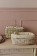 Lorena Canals Çocuk Odası Sepet, Kapitone Matcha