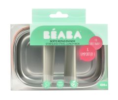 Beaba Çelik Saklama Kabı, Powder Pink