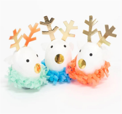 Meri Meri - Festive Reindeer Surprise Balls - Ren Geyiği Sürpriz Topları - 3'Lü