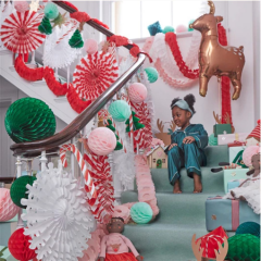 Meri Meri - 3 Festive Honeycomb Garlands - Festival Petekli Asılan Süsler - 3'Lü