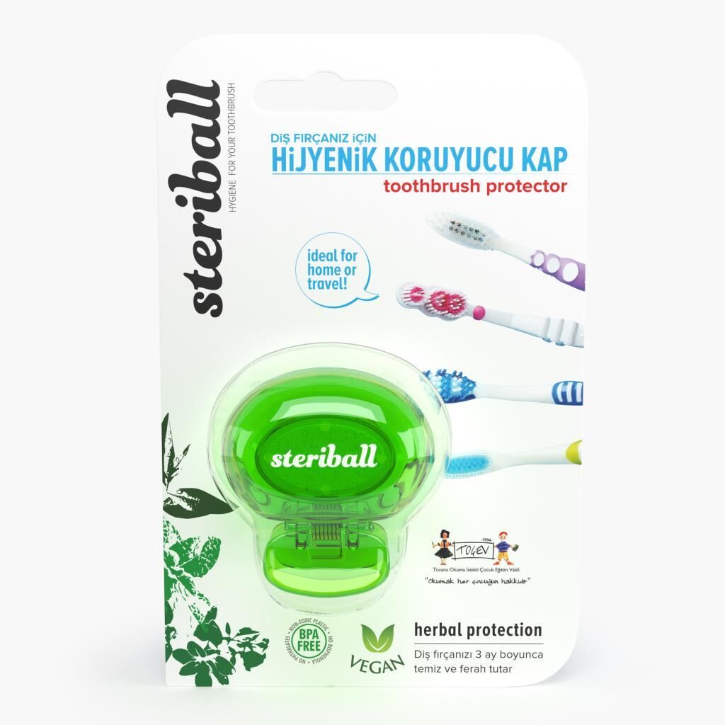 Steriball Diş Fırçası Koruma Kabı, Yeşil