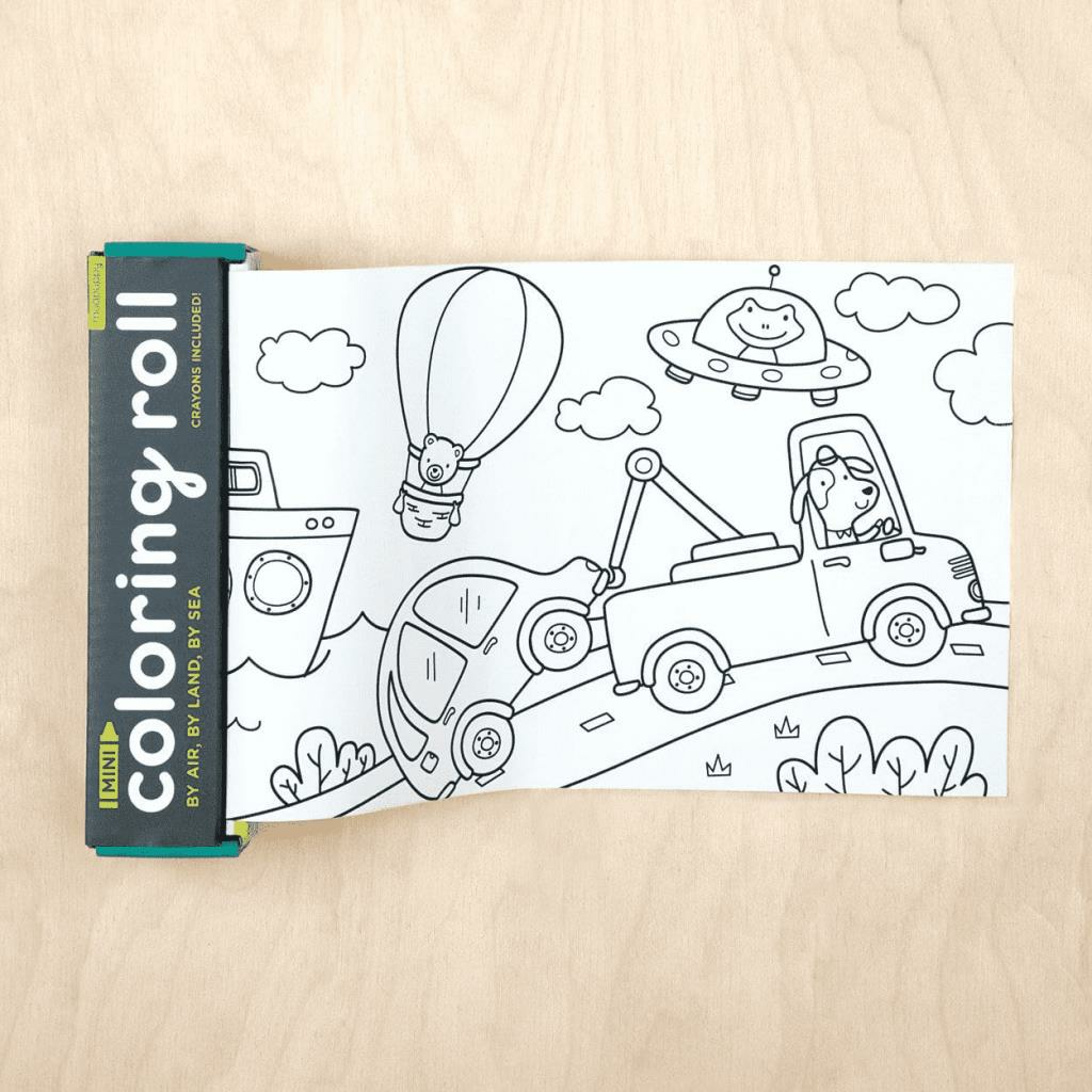 By Air, by Land, by Sea Mini Coloring Roll