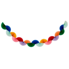 Meri Meri - Rainbow Honeycomb Fan Garland - Gökkuşağı Petekli Yelpaze Asılan Süs