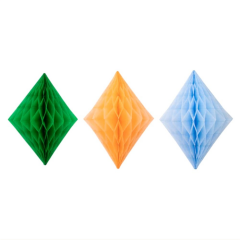 Meri Meri - Rainbow Honeycomb Decoration Kit - Gökkuşağı Petekli Dekor Kiti - 16 Parça