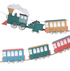 Meri Meri - Train Garland - Tren Asılan Süs
