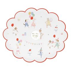 Meri Meri - Animal Friends Tabak- L - 8 Adet