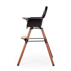 Evolu 2 Mama Sandalyesi Siyah Ceviz + Ön tepsi ( Silikon Matlı)