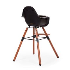 Evolu 2 Mama Sandalyesi Siyah Ceviz + Ön tepsi ( Silikon Matlı)