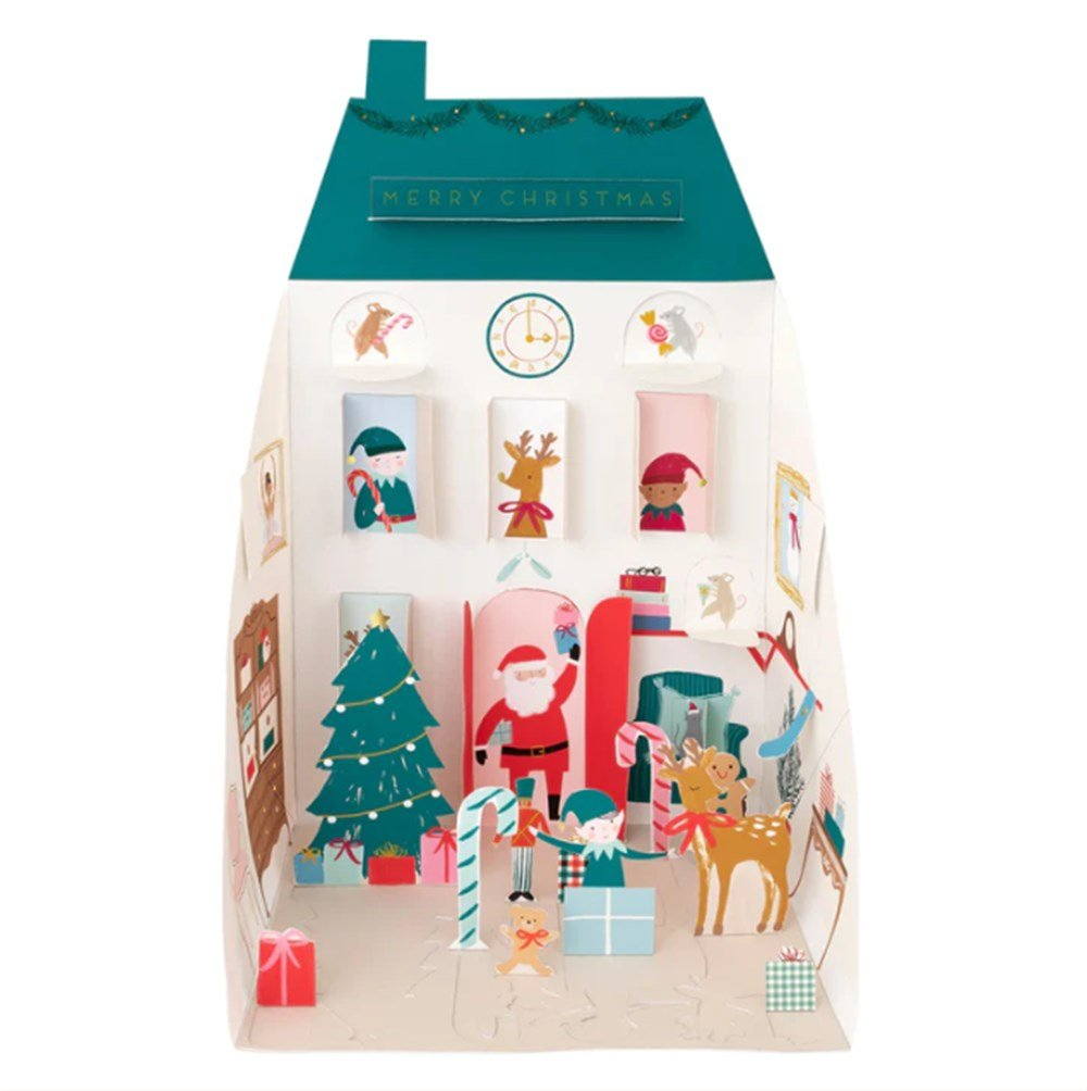 Meri Meri - Santa's House Pop Up Advent Calendar - Noel Baba'nın Evi Advent Calendar