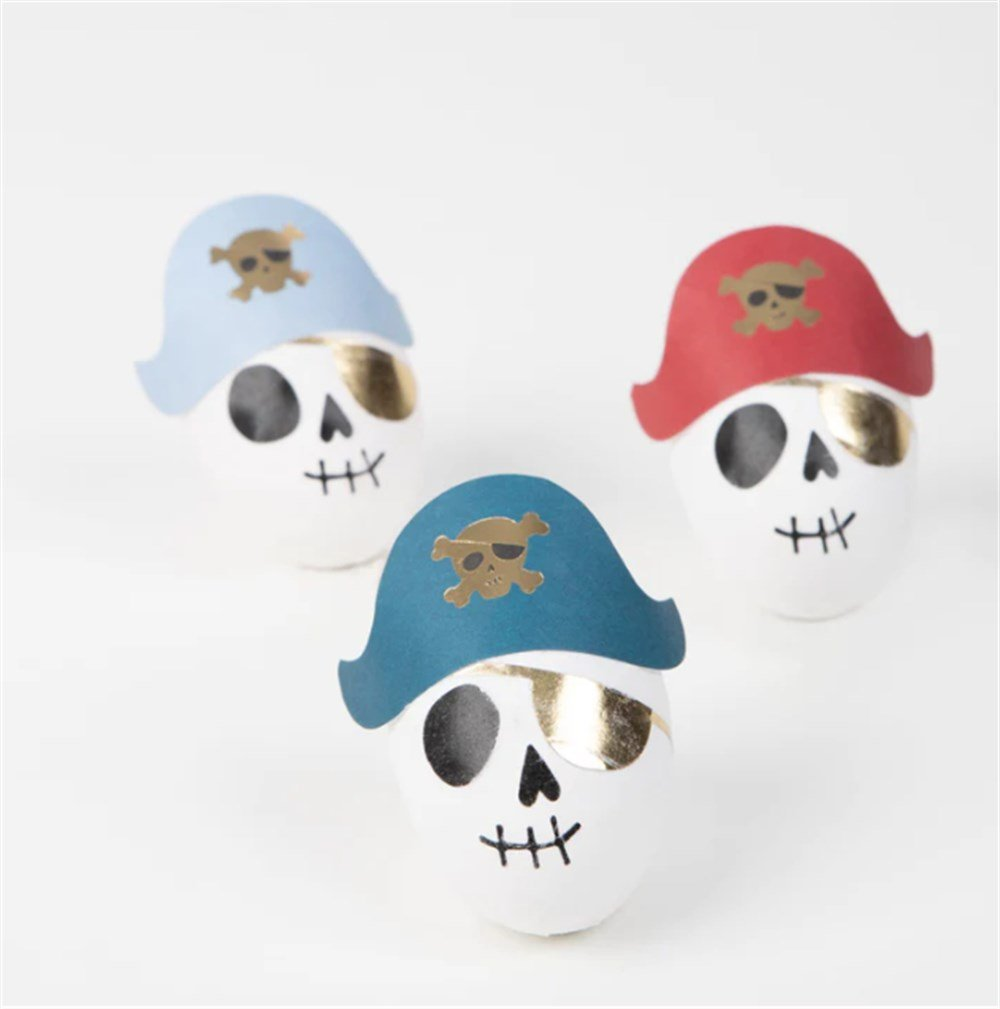 Meri Meri - Pirate Skulls Surprise Balls - Korsan İskelet Sürpriz Toplar - 3Lü