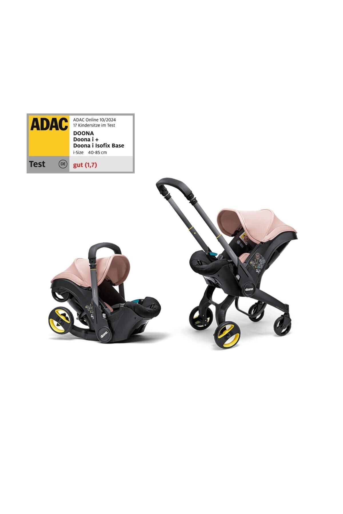 Doona i Bebek Arabasına Dönüşen Tekerlekli Gr 0 i-Size Ana Kucağı Oto Koltuğu - Blush Pink