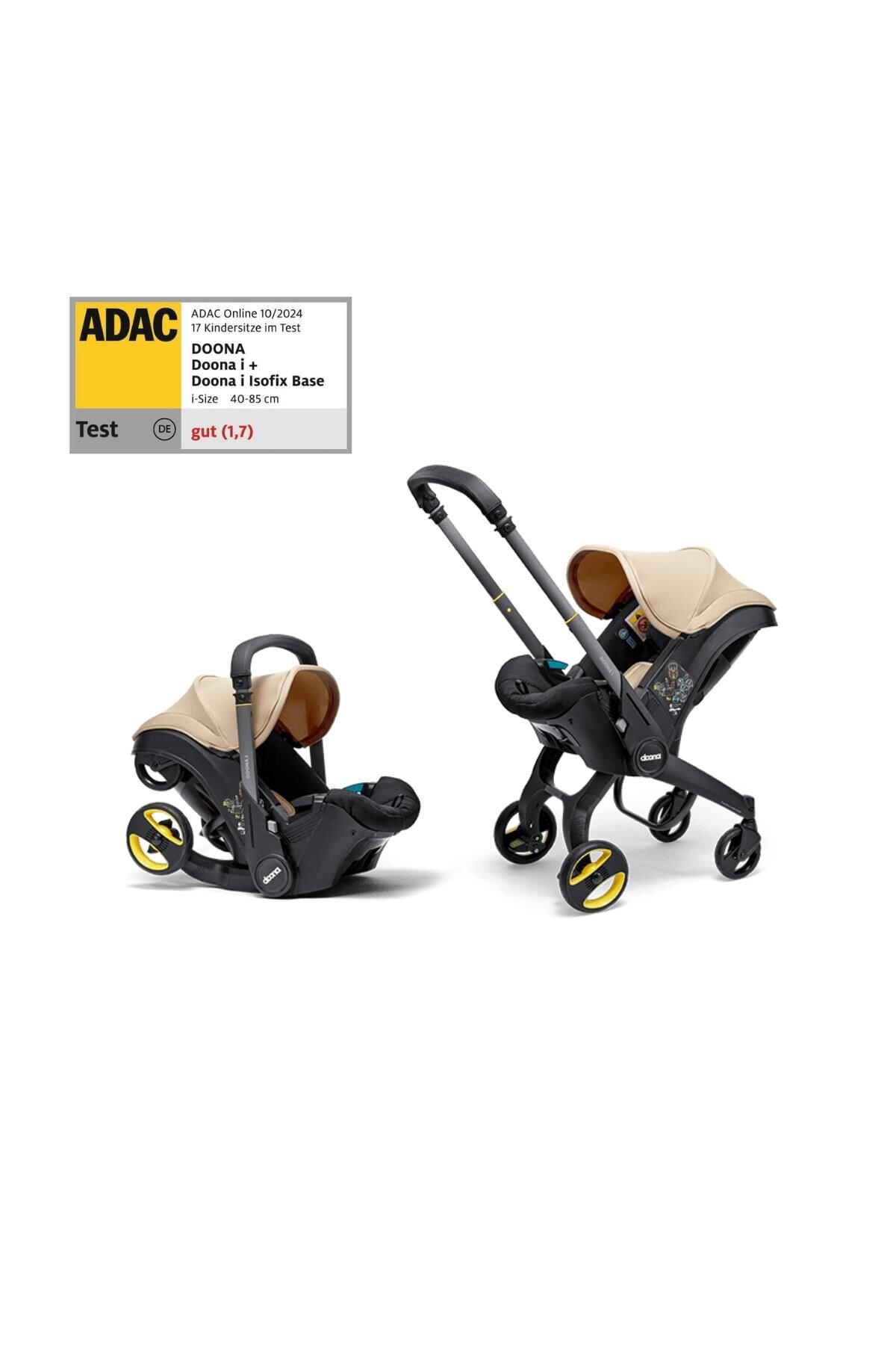 Doona i Bebek Arabasına Dönüşen Tekerlekli Gr 0 i-Size Ana Kucağı Oto Koltuğu - Sahara Sand