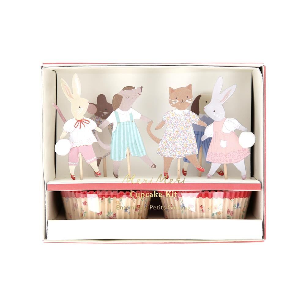 Meri Meri - Animal Friends Cupcake Kit - 24 Adet