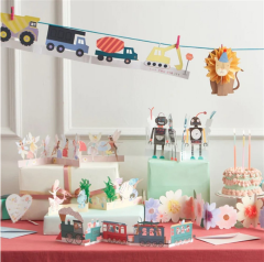 Meri Meri - Birthday Train Concertina Card - Doğum Günü Treni Tebrik Kartı