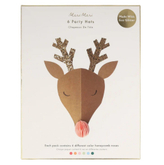 Meri Meri - Reindeer Party Hats - Ren Geyikleri Parti Şapkaları - 6Lı