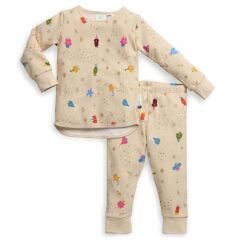 Ergo Pouch Organik Pamuklu 2 Parça Uzun Pijama (1.0 TOG), Birthday Blobs