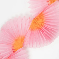 Meri Meri - Pink Honeycomb Fan Garland - Pembe Petekli Yelpaze Asılan Süs