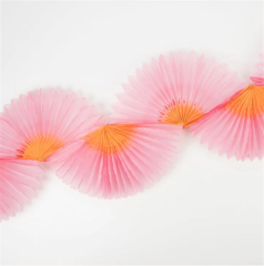 Meri Meri - Pink Honeycomb Fan Garland - Pembe Petekli Yelpaze Asılan Süs