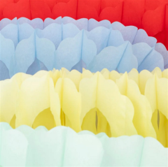 Meri Meri - 4 Bright Honeycomb Garlands - Parıltılı Petek Asılan Süsler - 4Lü