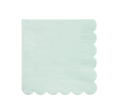 Meri Meri - Pale Mint Large Napkin - Soluk Nane Yeşili Peçeteler - 20Li