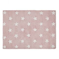 STARS Çocuk Odası Halısı Pembe/Beyaz