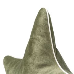 Nobodinoz Aristote Kadife Yıldız Yastık, Olive Green