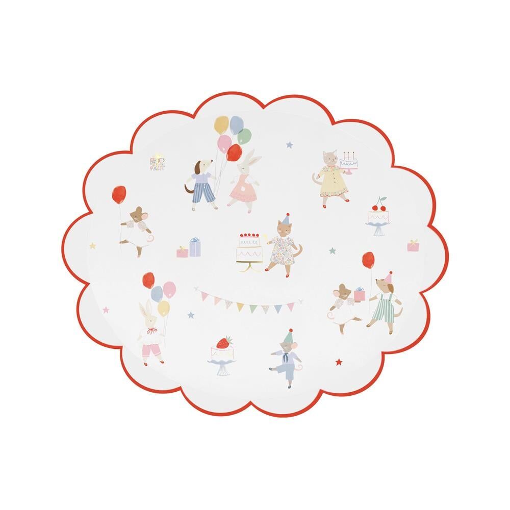 Meri Meri - Animal Friends Tabak- S - 8 Adet