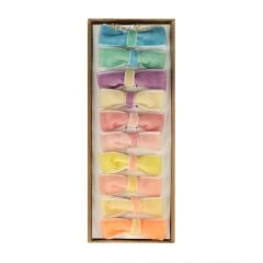 Meri Meri - Pastel Velvet Mini Bow Clips - Pastel Renk Kadife Tokalar - 10'Lu