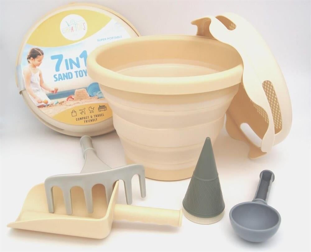 Compactoys - 7İn1 Plaj Kovası Seti - Bej