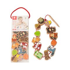 Classic World Ahşap Boncuk Dizme Oyunu - Forest