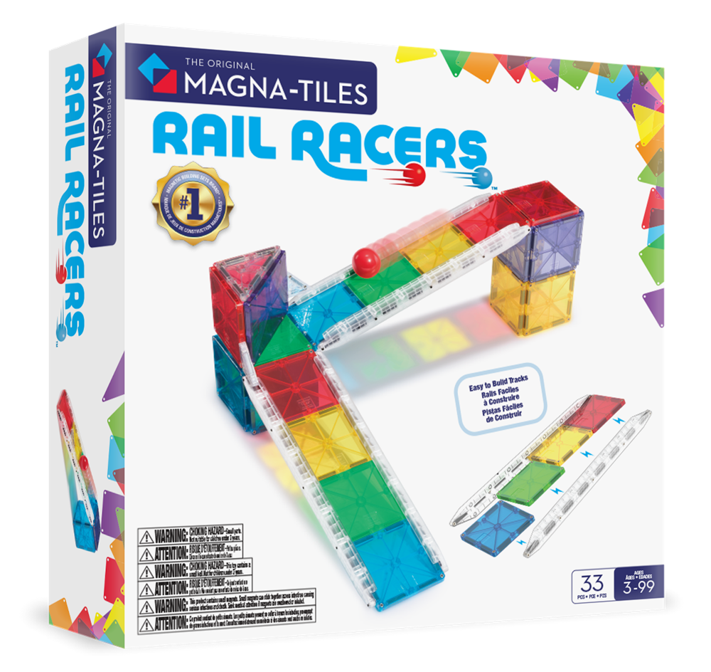 MAGNA-TILES® - Rail Racers - 33 Parça