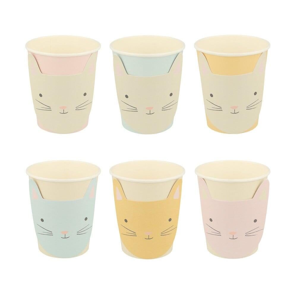 Meri Meri - Cat Cups - Kedi Bardaklar - 8'Li