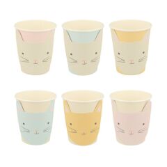 Meri Meri - Cat Cups - Kedi Bardaklar - 8'Li
