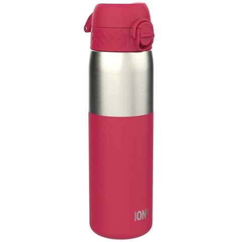 ION8 - Paslanmaz Çelik İnce Suluk - Fuşya - 600 Ml - Sızdırmaz
