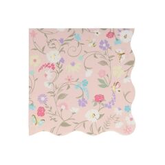 Meri Meri - Ladurée Floral Small Napkins - Ladurée Çiçekli Peçeteler - S - 16'Lı