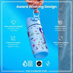 ION8 - Paslanmaz Çelik Çocuk Suluk - Deniz Kızları - 400 Ml - Sızdırmaz