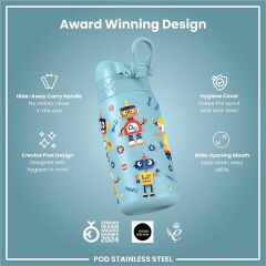 ION8 - Paslanmaz Çelik Çocuk Suluk - Robotlar - 400 Ml - Sızdırmaz