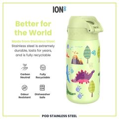 ION8 - Paslanmaz Çelik Çocuk Suluk - Dinozorlar - 400 Ml - Sızdırmaz