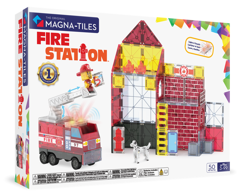 MAGNA-TILES® - Fire Station - 50 Parça