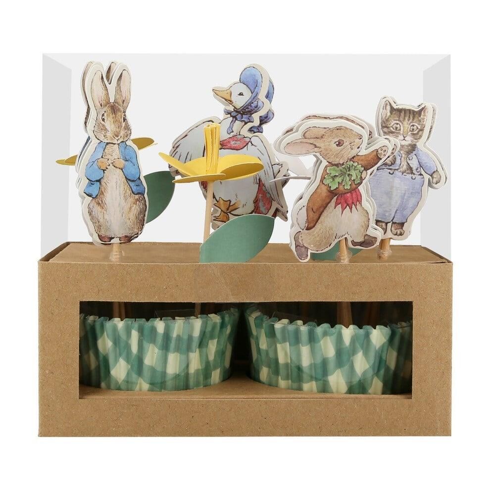 Meri Meri - Peter Rabbit In The Garden Cupcake Kit - Peter Rabbit Bahçede Cupcake Kiti - 24'Lü