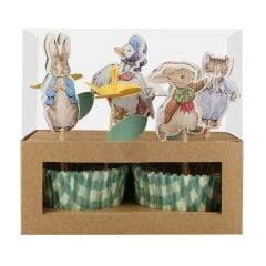 Meri Meri - Peter Rabbit In The Garden Cupcake Kit - Peter Rabbit Bahçede Cupcake Kiti - 24'Lü