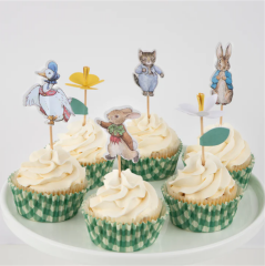 Meri Meri - Peter Rabbit In The Garden Cupcake Kit - Peter Rabbit Bahçede Cupcake Kiti - 24'Lü