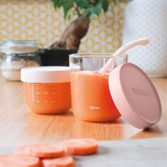 Beaba Cam Kavanoz 2'li Set, (150 ml) Pink / (250 ml) Old Pink