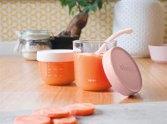 Beaba Cam Kavanoz 2'li Set, (150 ml) Pink / (250 ml) Old Pink