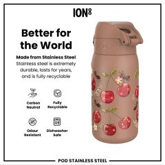 ION8 - Paslanmaz Çelik Çocuk Suluk - Kirazlar - 400 Ml - Sızdırmaz
