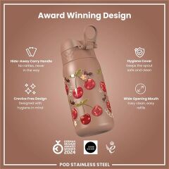 ION8 - Paslanmaz Çelik Çocuk Suluk - Kirazlar - 400 Ml - Sızdırmaz
