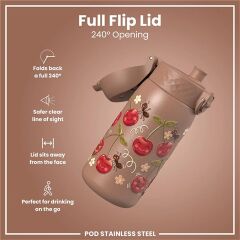 ION8 - Paslanmaz Çelik Çocuk Suluk - Kirazlar - 400 Ml - Sızdırmaz