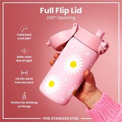 ION8 - Paslanmaz Çelik Çocuk Suluk - Papatyalar - 400 Ml - Sızdırmaz