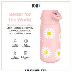 ION8 - Paslanmaz Çelik Çocuk Suluk - Papatyalar - 400 Ml - Sızdırmaz